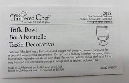 Pampered Chef Trifle Bowl New in Open Box /j