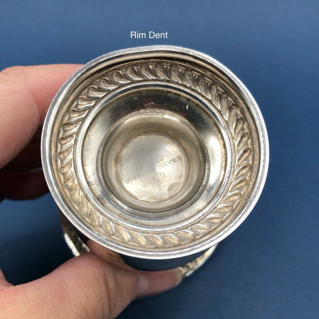 Watson Solid Sterling Silver & Gold Gilt E6 Toothpick Holder /b