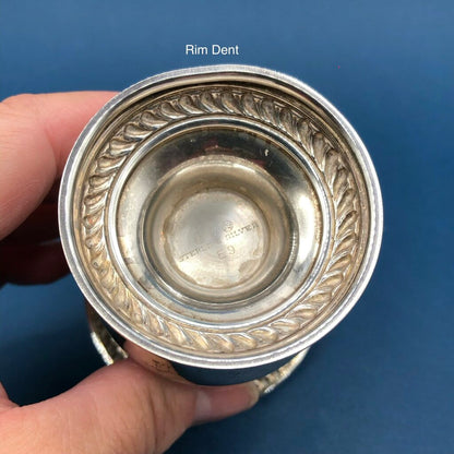 Watson Solid Sterling Silver & Gold Gilt E6 Toothpick Holder /b