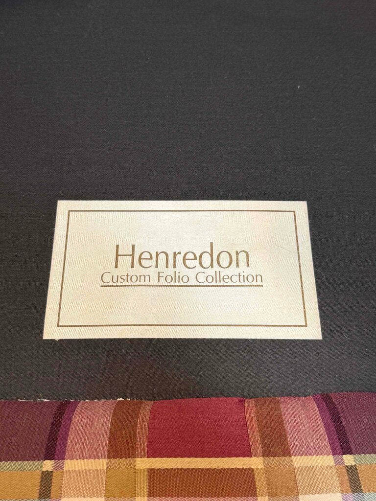 Henredon Multi-colored Plaid Upholstered Chair & Ottoman