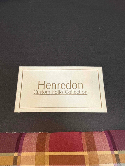 Henredon Multi-colored Plaid Upholstered Chair & Ottoman