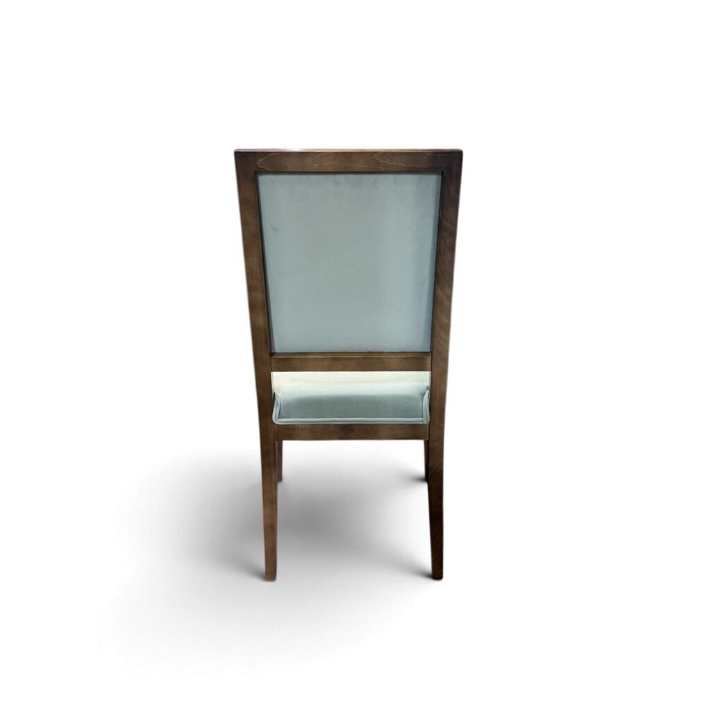 Checkered Burl Wood Dining Table with 6 Chairs and 2 Leaves
