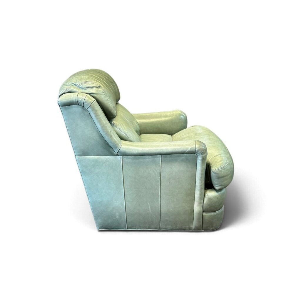 Whittemore Sherrill Seafoam Faux Leather Chair