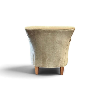 Tan Velvet Upholstered Chair