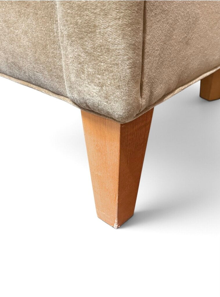 Tan Velvet Upholstered Chair