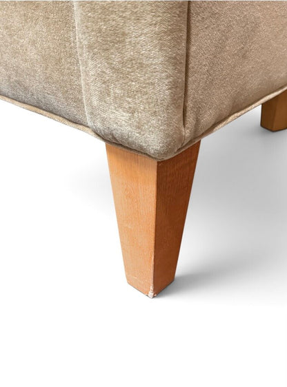 Tan Velvet Upholstered Chair