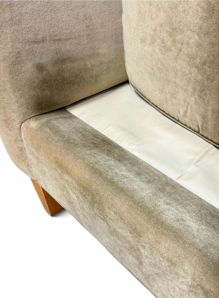 Tan Velvet Upholstered Chair