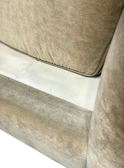 Tan Velvet Upholstered Chair