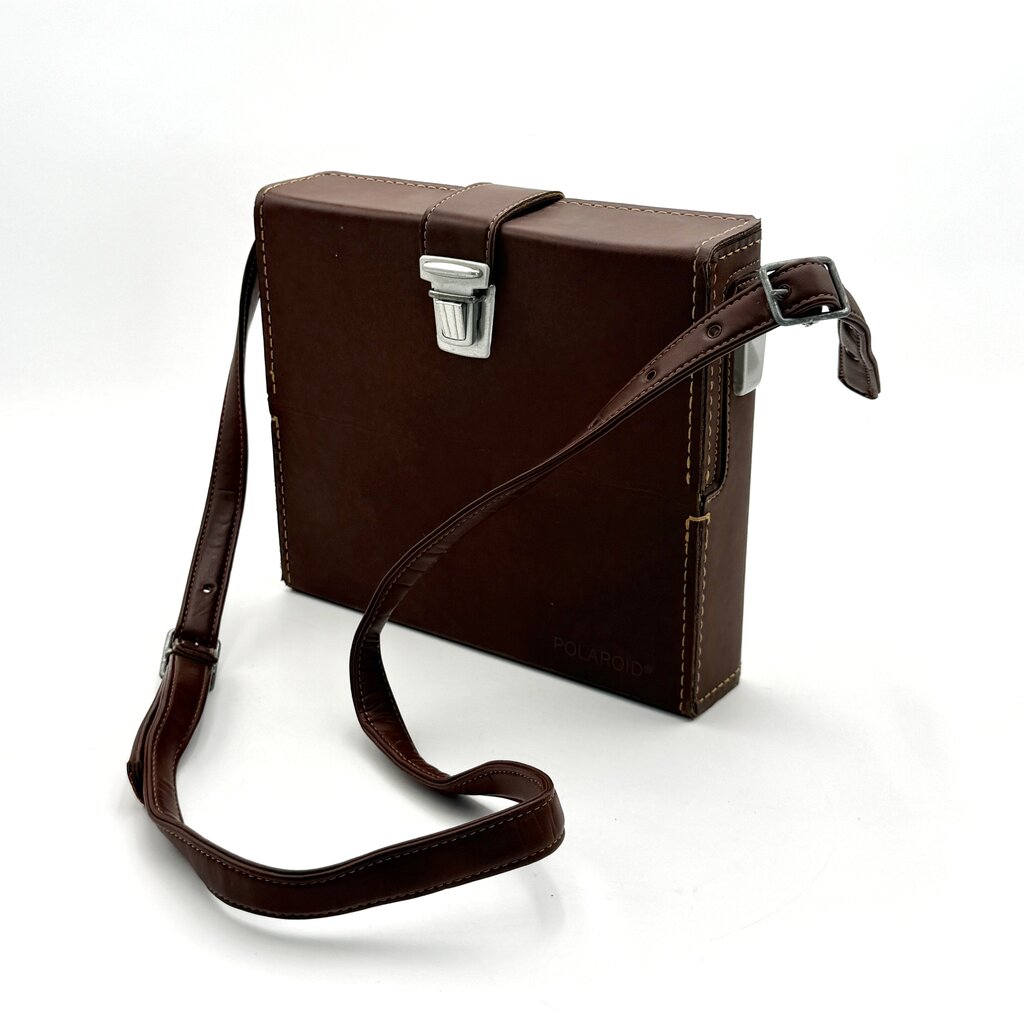 VTG Polaroid SX-70 Land Camera w/ Brown Leather Case & Accessories