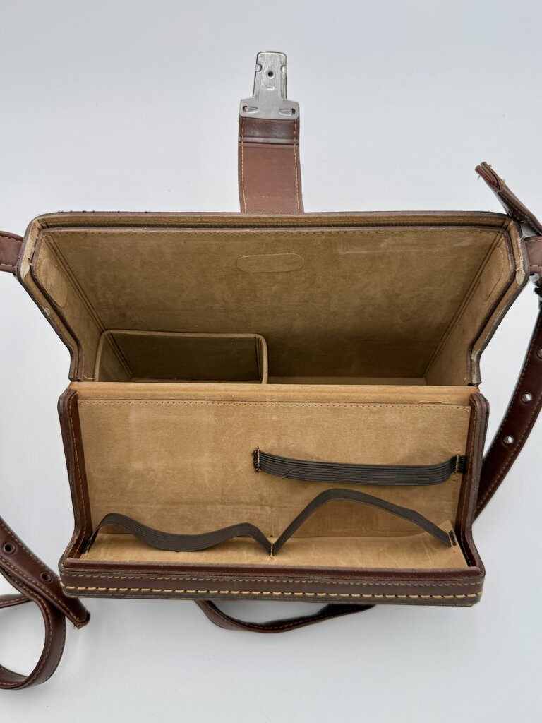 VTG Polaroid SX-70 Land Camera w/ Brown Leather Case & Accessories
