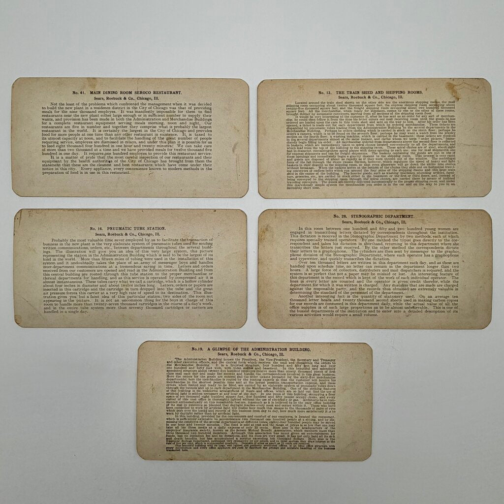 Set of 36 Antique Stereoview Cards Sears, Roebuck Chicago New York City /cb