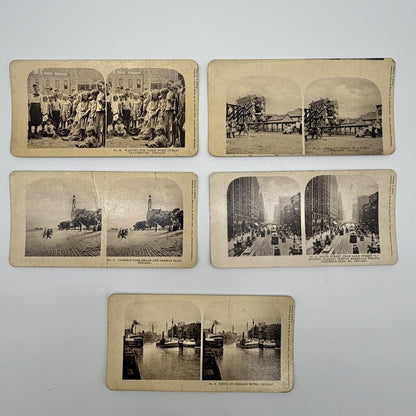 Set of 36 Antique Stereoview Cards Sears, Roebuck Chicago New York City /cb