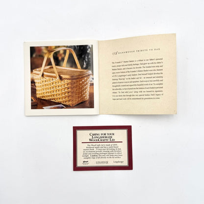 Longaberger 2000 Founder's Market Picnic Basket