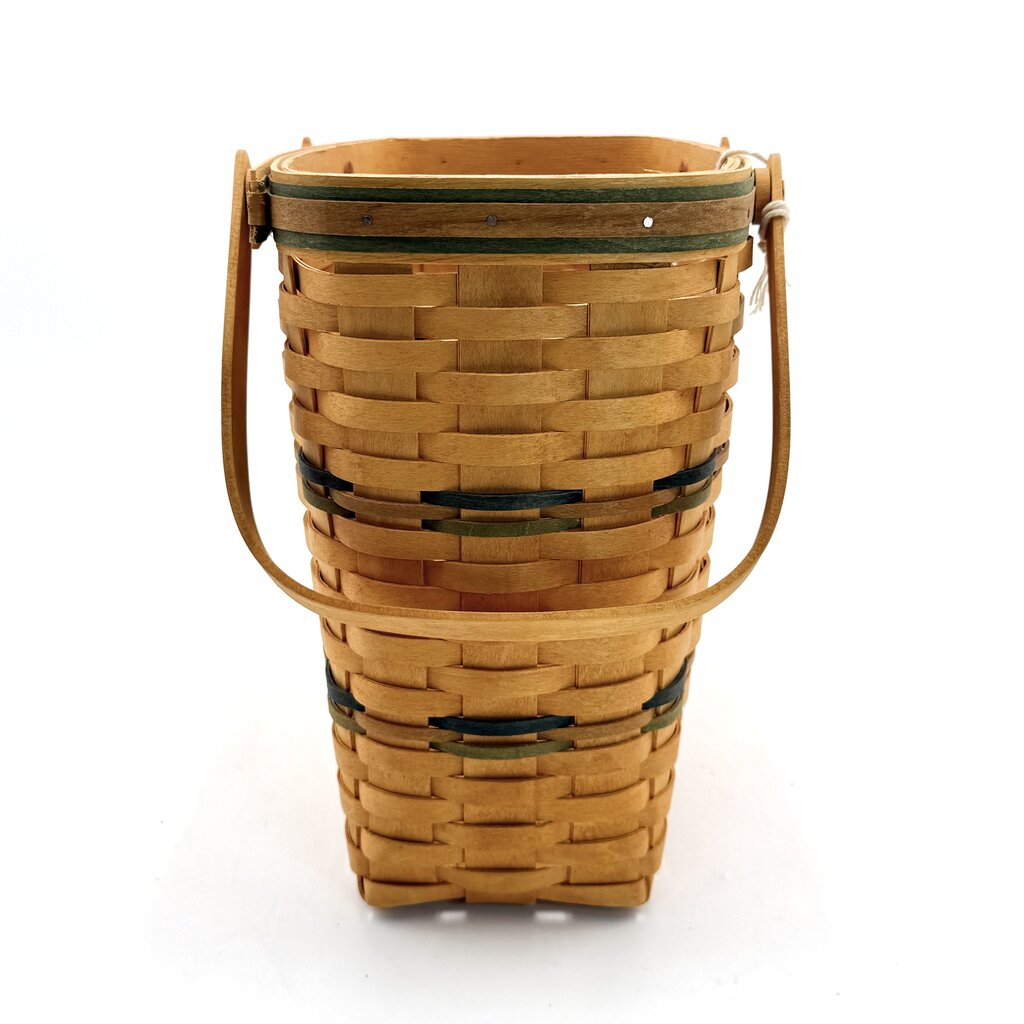 Longaberger 2001 VIP Sales Woven Storage Basket w/ Plaid Liner & Insert