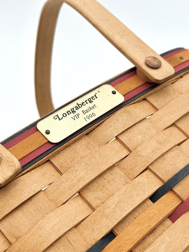 Longaberger 1996 VIP Woven Wood Storage Basket