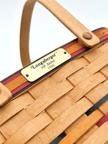 Longaberger 1996 VIP Woven Wood Storage Basket