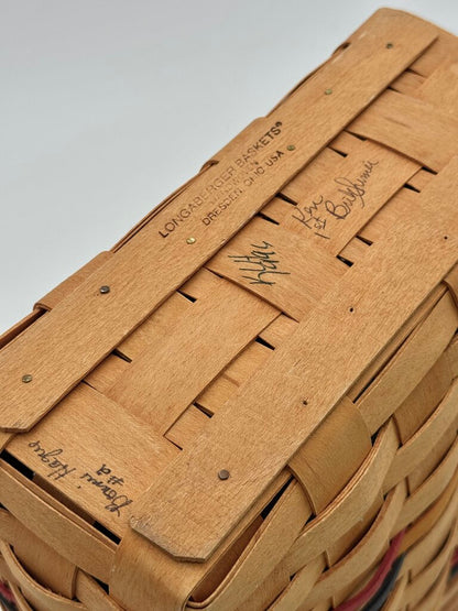 Longaberger 1996 VIP Woven Wood Storage Basket