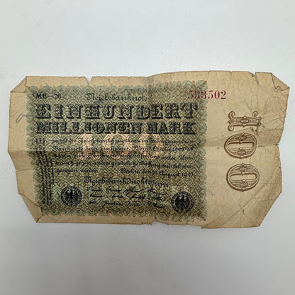 Weimar Republic Hyperinflation Banknote Lot/3 1922-1923 German Mark Currency /cb