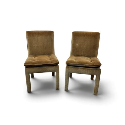 Pair Of 2 Tan Upholstered Chairs