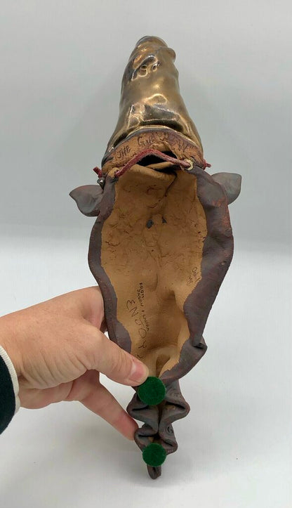 Handcrafted Raku Pottery “The Guardian” Mystical Wall Sculpture /b
