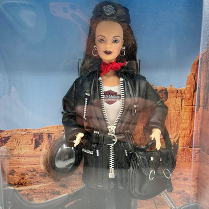 1998 Mattel Harley Davidson Biker Barbie Doll #22256 Collectors Edition #3 Brunette NRFB /cb