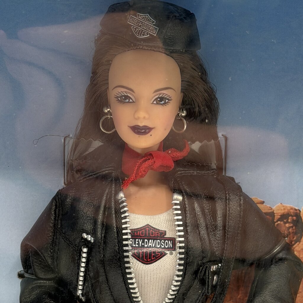 1998 Mattel Harley Davidson Biker Barbie Doll #22256 Collectors Edition #3 Brunette NRFB /cb
