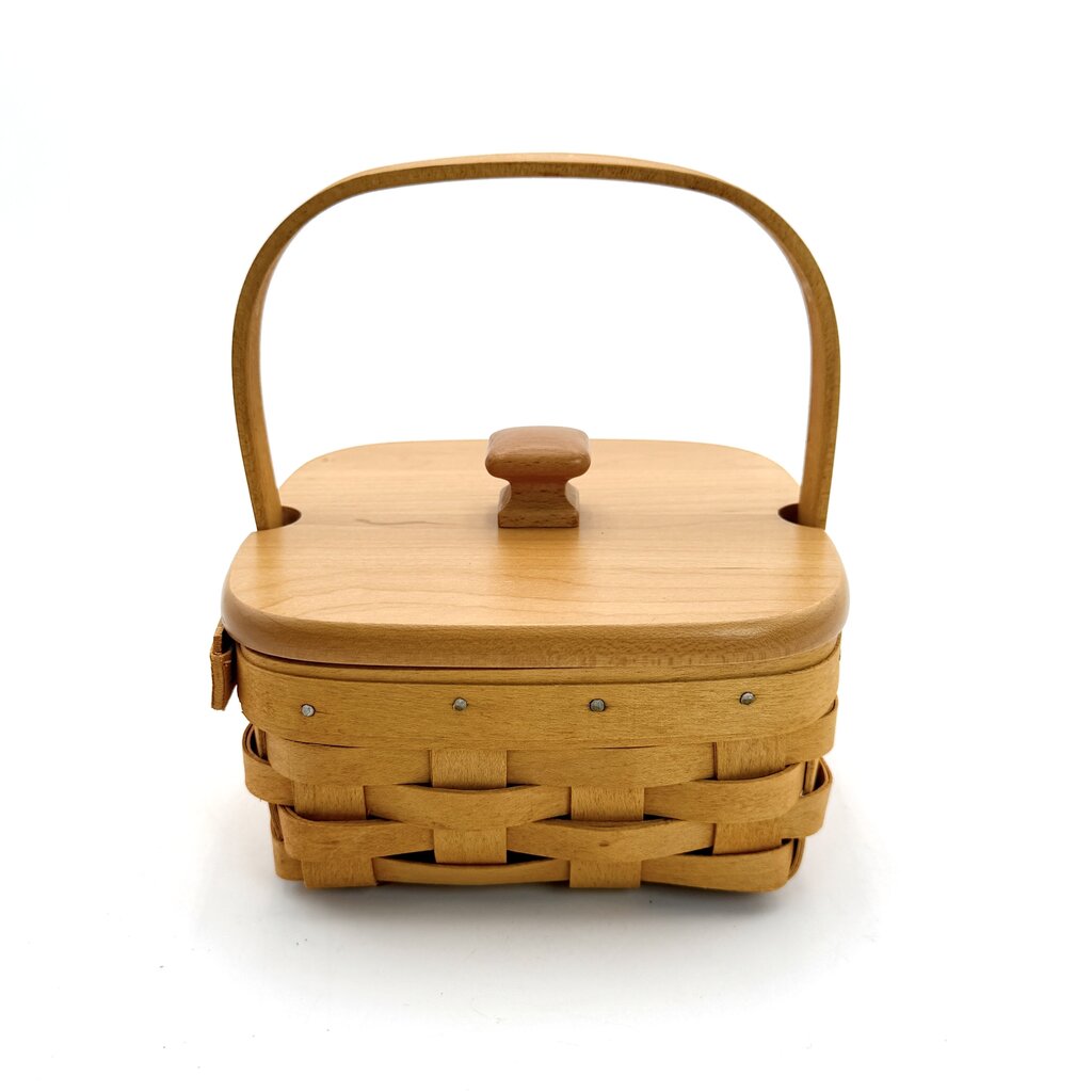 Longaberger 2002 Tarragon Lidded Storage Basket