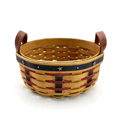 Longaberger 2003 Patriotic Woven Round Basket