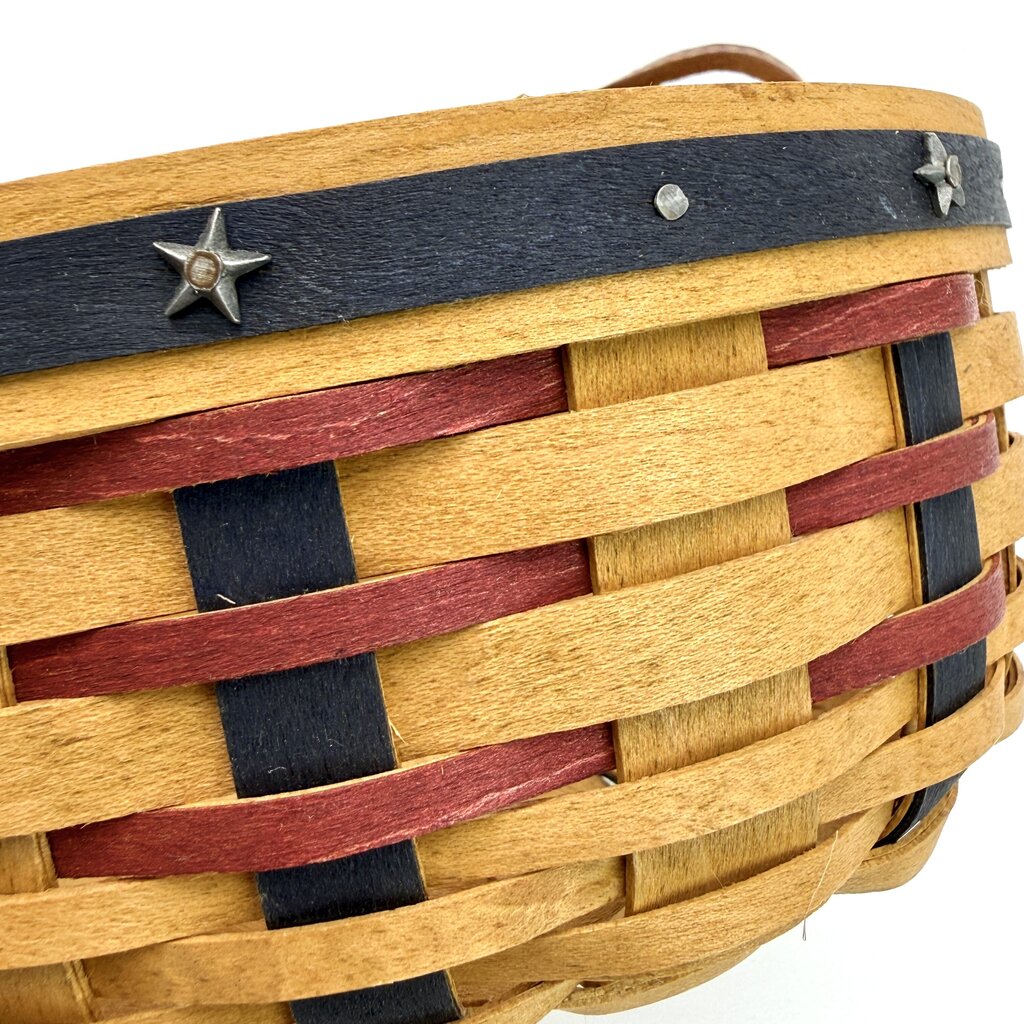 Longaberger 2003 Patriotic Woven Round Basket