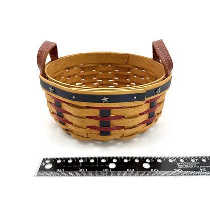 Longaberger 2003 Patriotic Woven Round Basket