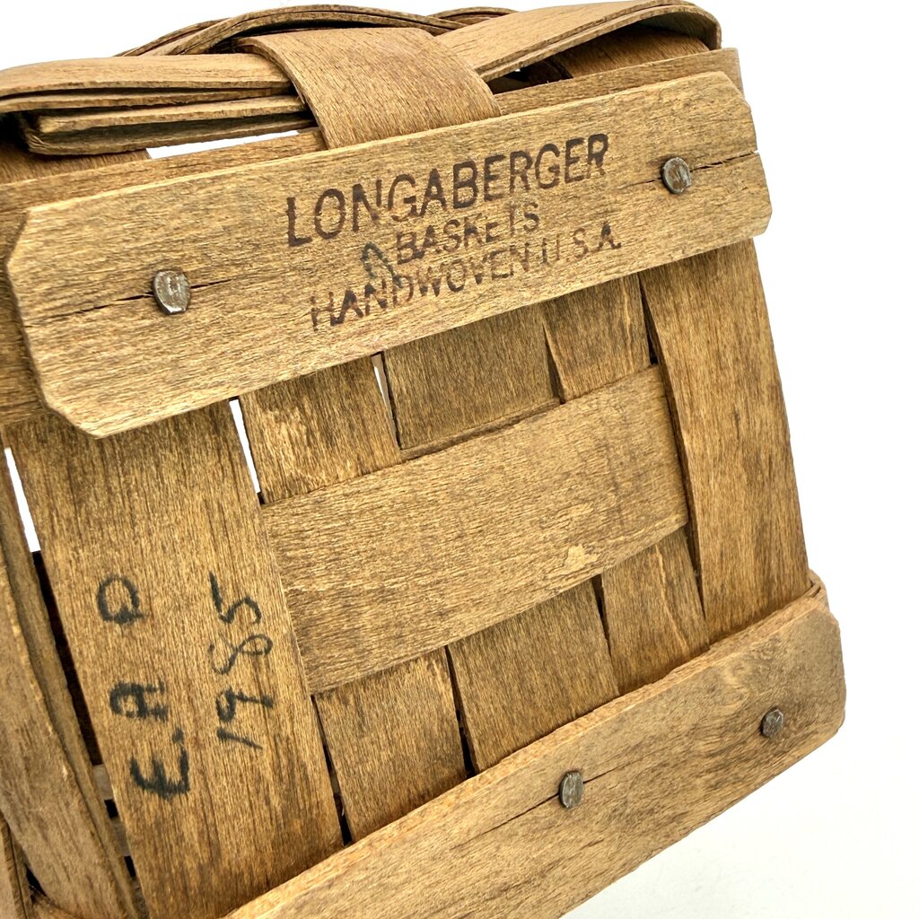 Longaberger 1985 Handwoven Square Storage Basket