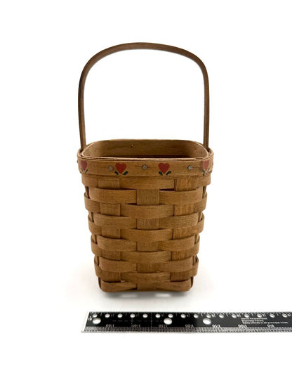 Longaberger 1985 Handwoven Square Storage Basket