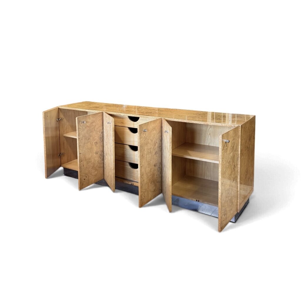 Modernist Burlwood Buffet