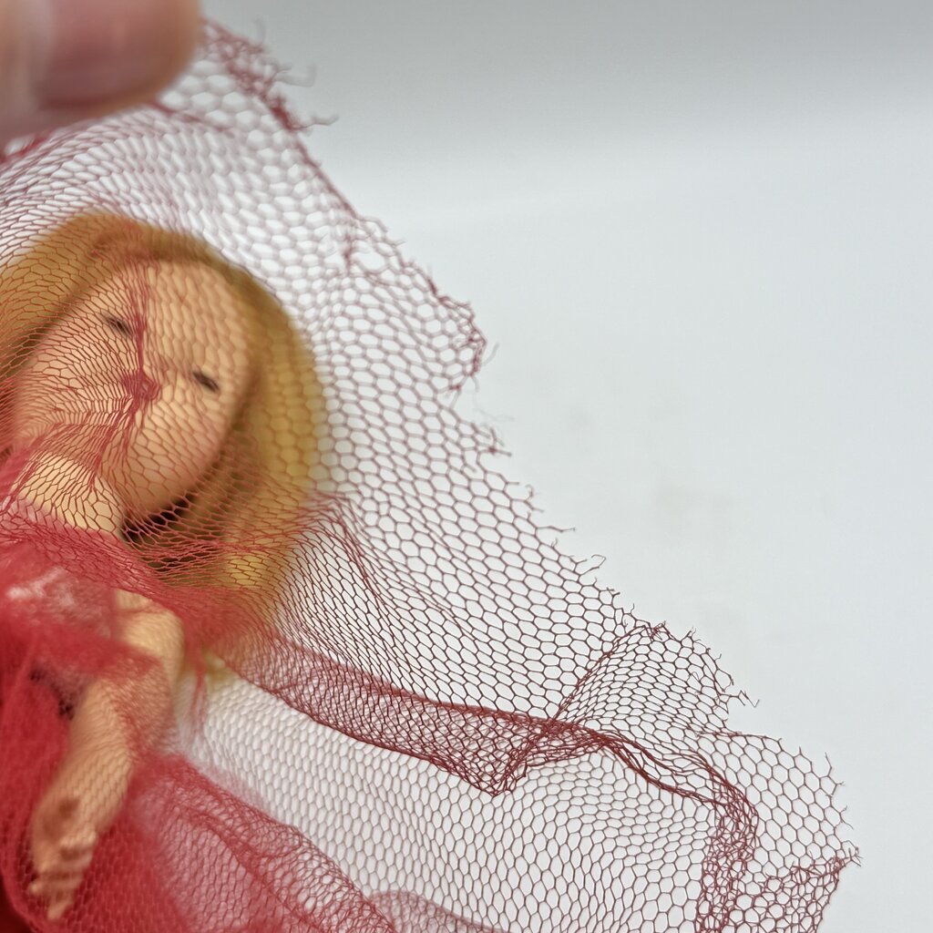 Vintage 1953 LuAnn Simms 14” Hard Plastic Walker Doll Made In USA Works /cb