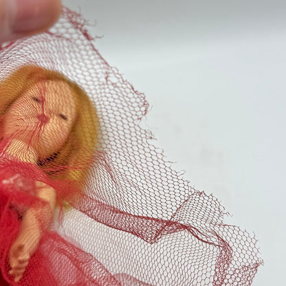 Vintage 1953 LuAnn Simms 14” Hard Plastic Walker Doll Made In USA Works /cb