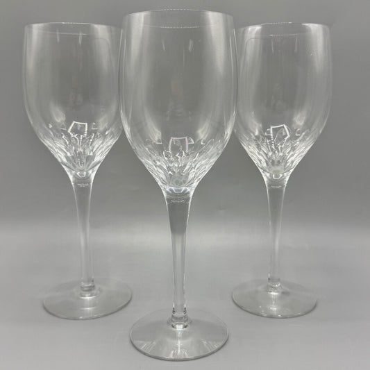 Set Of 3 Orrefors Crystal Prelude Water Goblets 8 1/4” Made In Sweden /cb