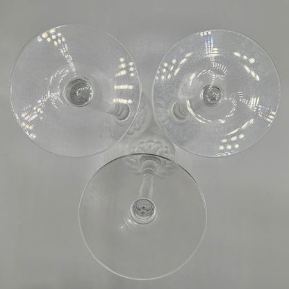 Set Of 3 Orrefors Crystal Prelude Water Goblets 8 1/4” Made In Sweden /cb
