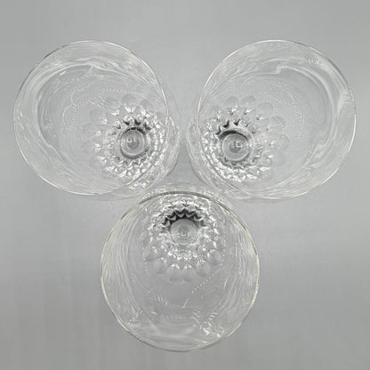 Set Of 3 Orrefors Crystal Prelude Claret Wine Glasses 7 3/8” Made In Sweden /cb