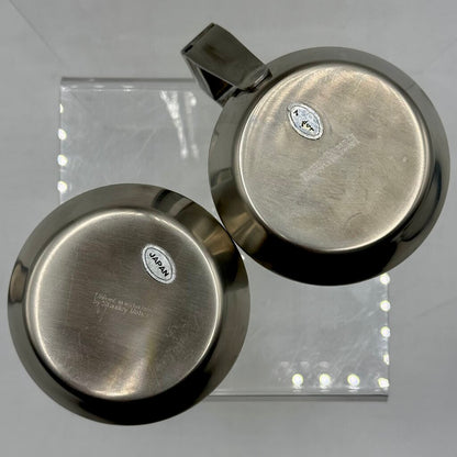 Stanley Roberts Velvet Tea Set, Vintage MCM 3-piece Stainless Steel from Japan