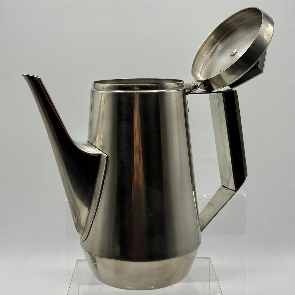 Stanley Roberts Velvet Tea Set, Vintage MCM 3-piece Stainless Steel from Japan