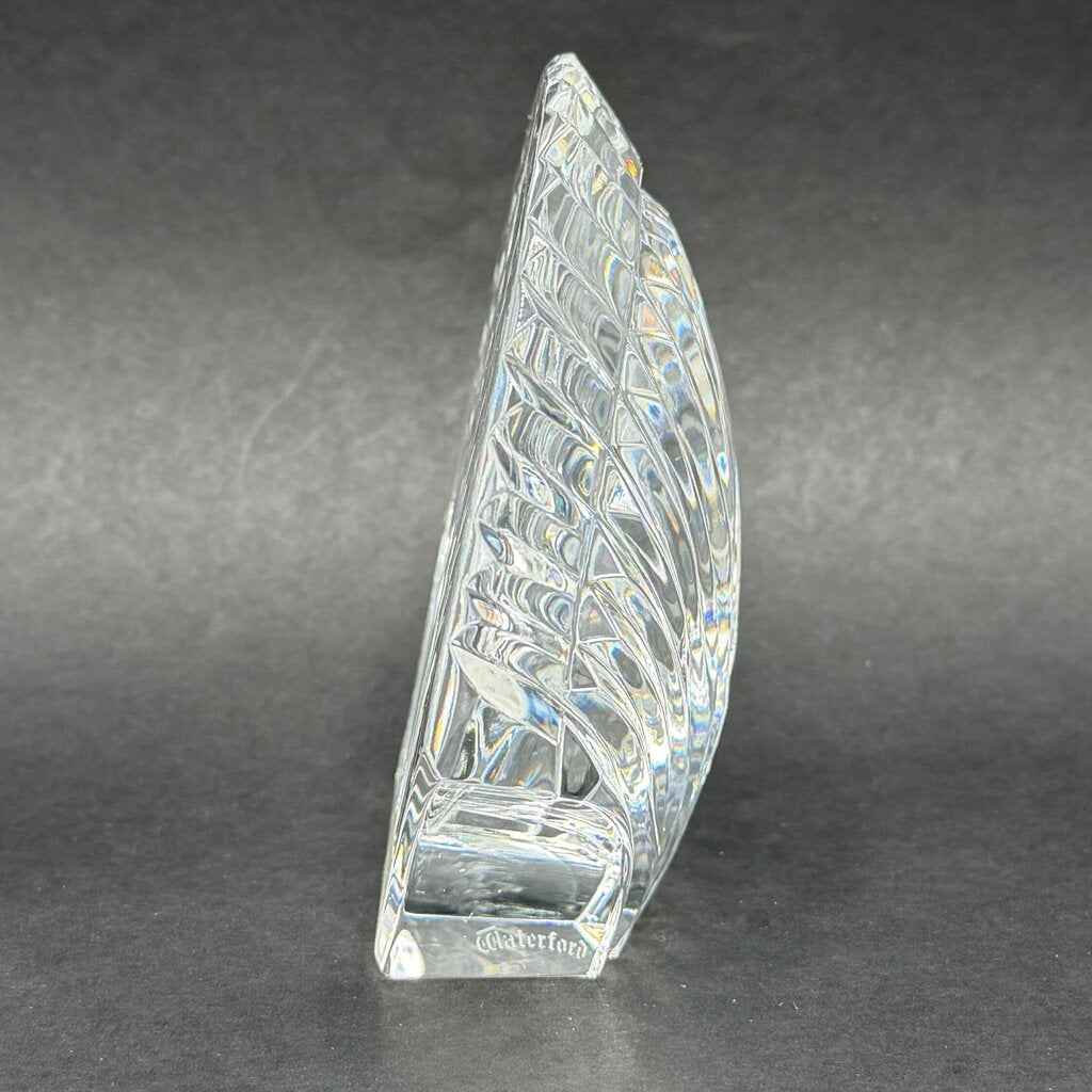 Vintage Waterford Crystal Clam Scallop Shell Paperweight Made In Ireland /cb