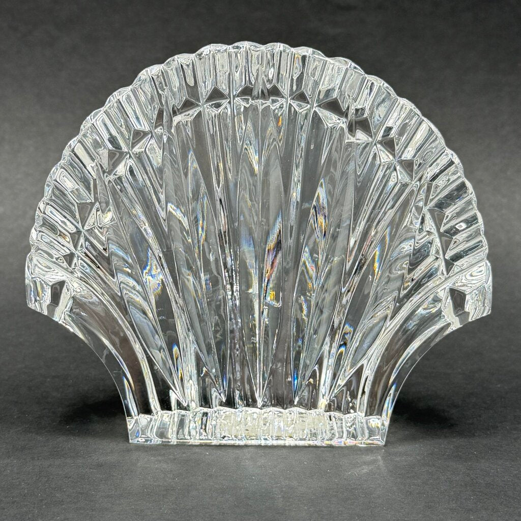 Vintage Waterford Crystal Clam Scallop Shell Paperweight Made In Ireland /cb
