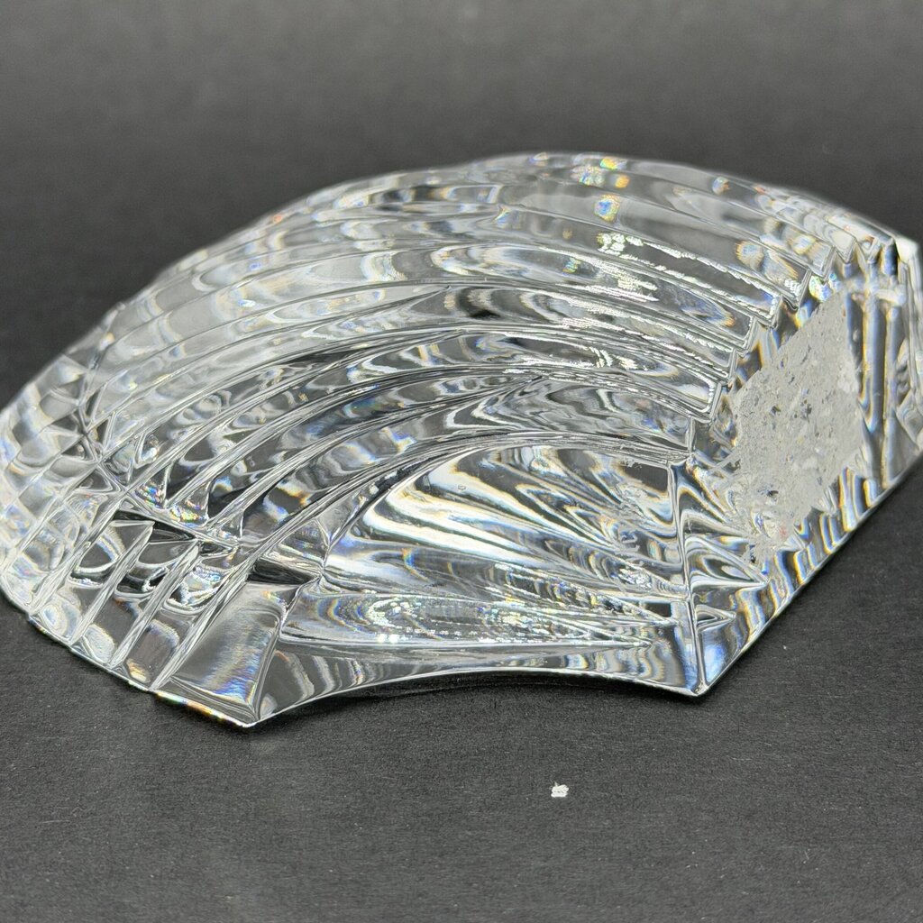Vintage Waterford Crystal Clam Scallop Shell Paperweight Made In Ireland /cb