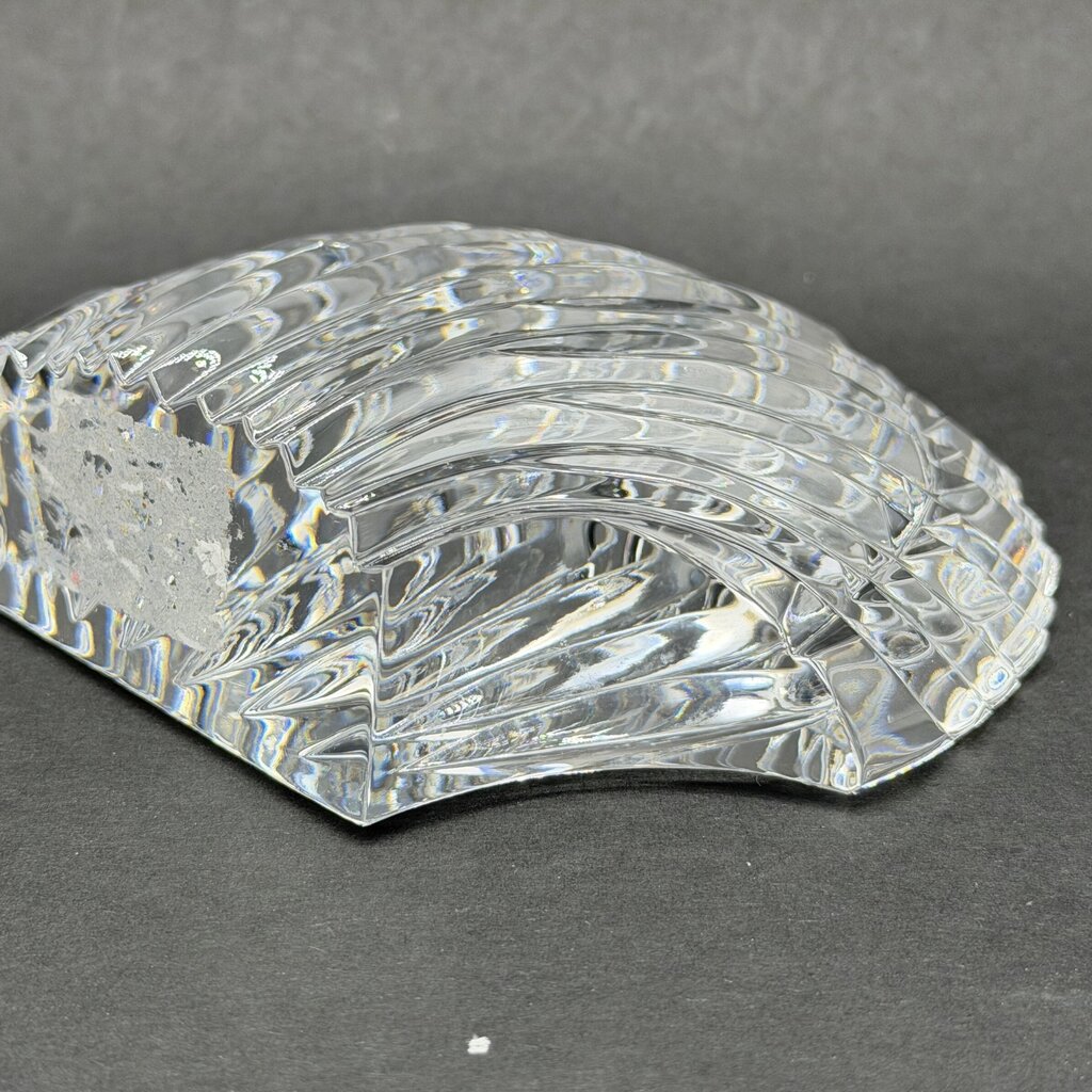 Vintage Waterford Crystal Clam Scallop Shell Paperweight Made In Ireland /cb