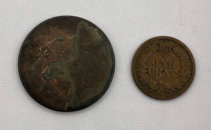 1826 USA Coronet Head One Cent & 1891 Indian Head One Cent Coins /b