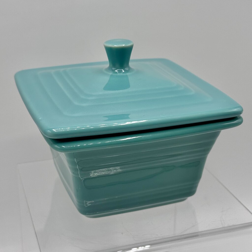 Fiestaware Turquoise Square Gift Box/Belk Box 9oz /h