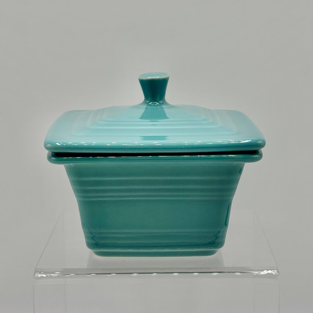 Fiestaware Turquoise Square Gift Box/Belk Box 9oz /h