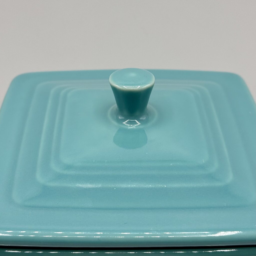 Fiestaware Turquoise Square Gift Box/Belk Box 9oz /h