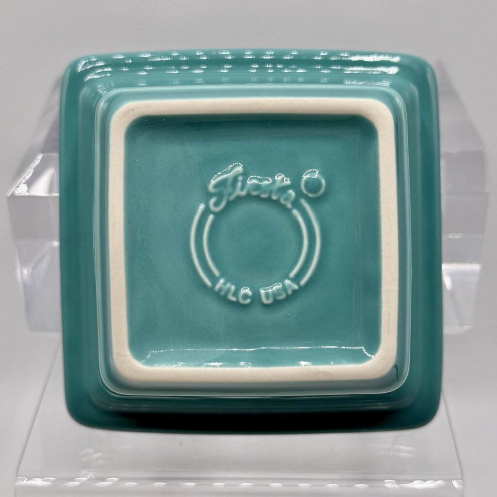 Fiestaware Turquoise Square Gift Box/Belk Box 9oz /h
