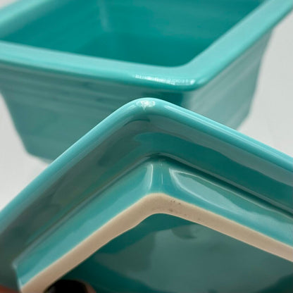 Fiestaware Turquoise Square Gift Box/Belk Box 9oz /h